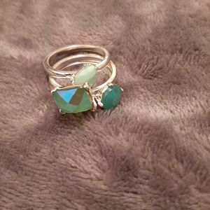 Avon Stackable Sea Green 3 Ring Set